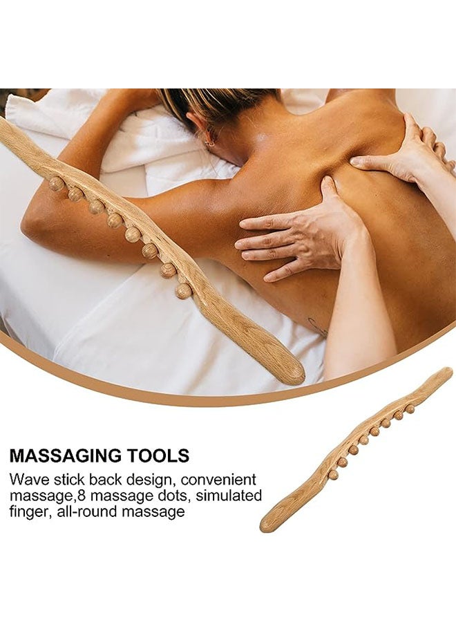 إسكدنيا عصا مدلك نقطة الزناد الخشبية ، تدليك الخشب اليدوي ، مدلك الرقبة الخلفي للأرجل العصا ، مع أداة تدليك حبة الخشب ، لتخفيف آلام التهاب المفاصل - Image 2