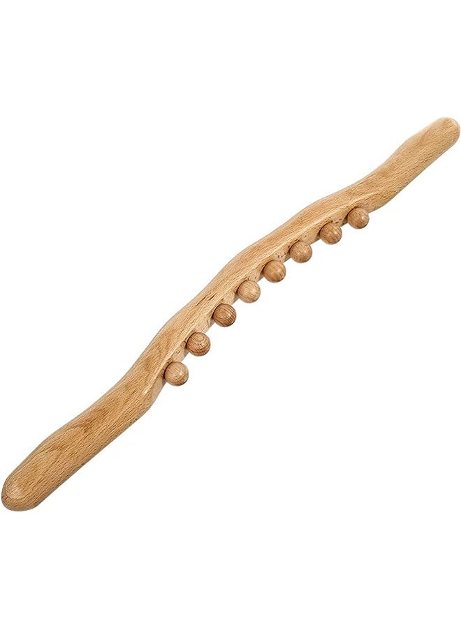 إسكدنيا عصا مدلك نقطة الزناد الخشبية ، تدليك الخشب اليدوي ، مدلك الرقبة الخلفي للأرجل العصا ، مع أداة تدليك حبة الخشب ، لتخفيف آلام التهاب المفاصل - Image 1