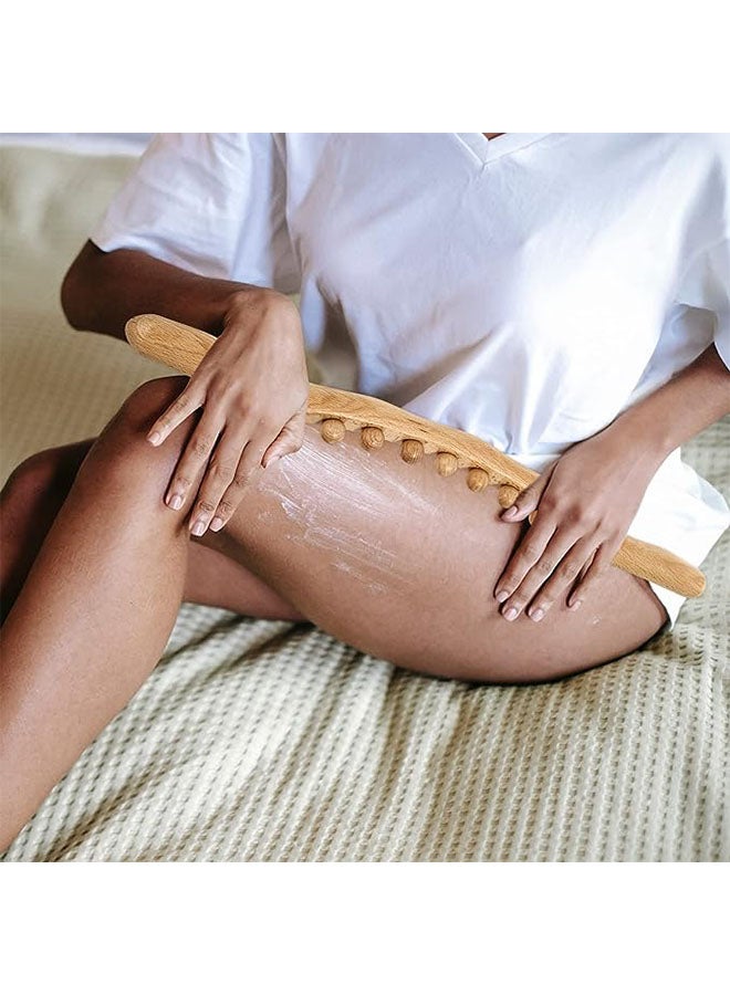 إسكدنيا عصا مدلك نقطة الزناد الخشبية ، تدليك الخشب اليدوي ، مدلك الرقبة الخلفي للأرجل العصا ، مع أداة تدليك حبة الخشب ، لتخفيف آلام التهاب المفاصل - Image 4