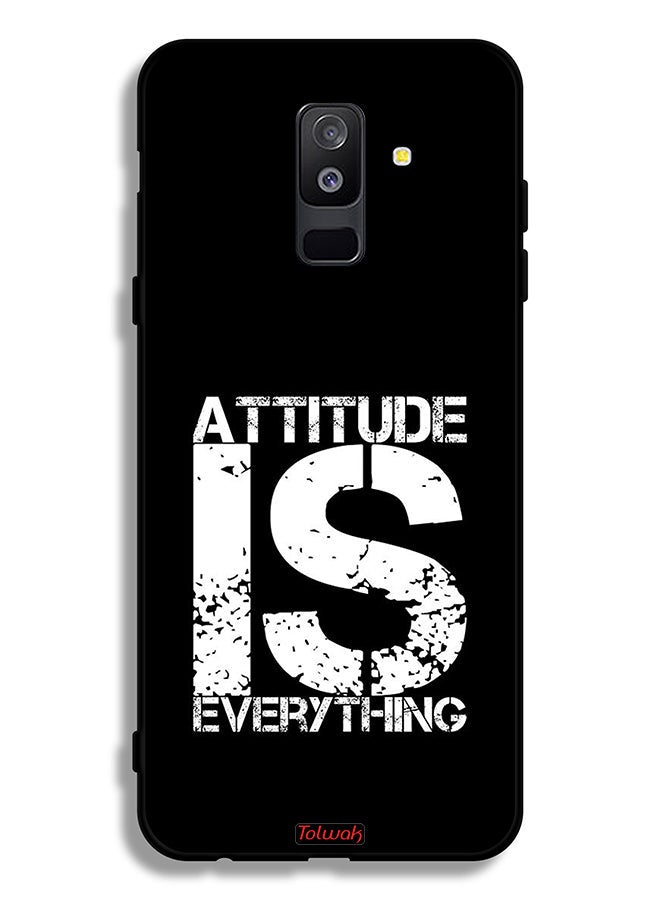Tolwak Samsung Galaxy A6 Plus (2018) Protective Case Cover Attitude Is Everything - Image 1