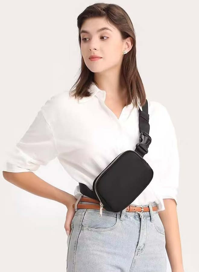 LeadMy Women Belt Bag Fanny Pack Crossbody Waist Bag for Travel Shopping Outdoor Adjustable Strap Waterproof Leather with Zipper Pocket and Mesh Compartments - Image 5