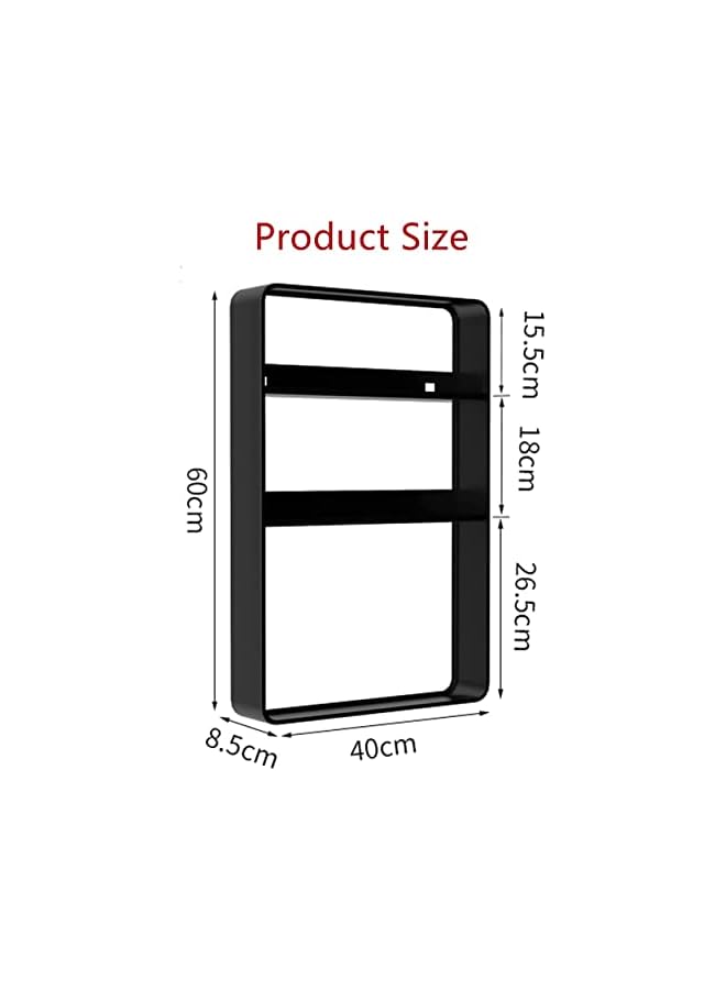 AUTOYSUR Tier Bathroom Shelf Wall Mounted，Self Adhesive Shower Shelves,Stainless Steel Wall Hanger Storage Rack，Bathroom Organizer Shelf Over The Toilet,Utility Shelves for Living Room Kitchen (White)  - Image 4