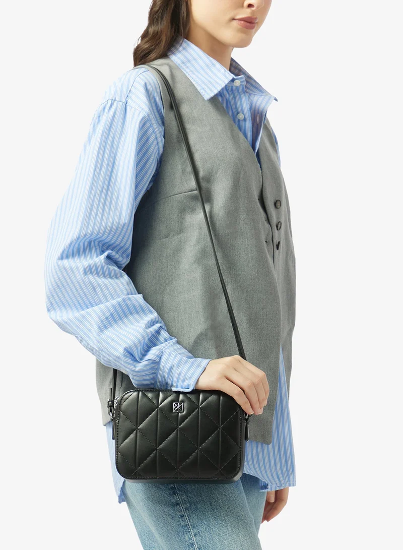 CALVIN KLEIN Double Zip Quilted Camera Bag