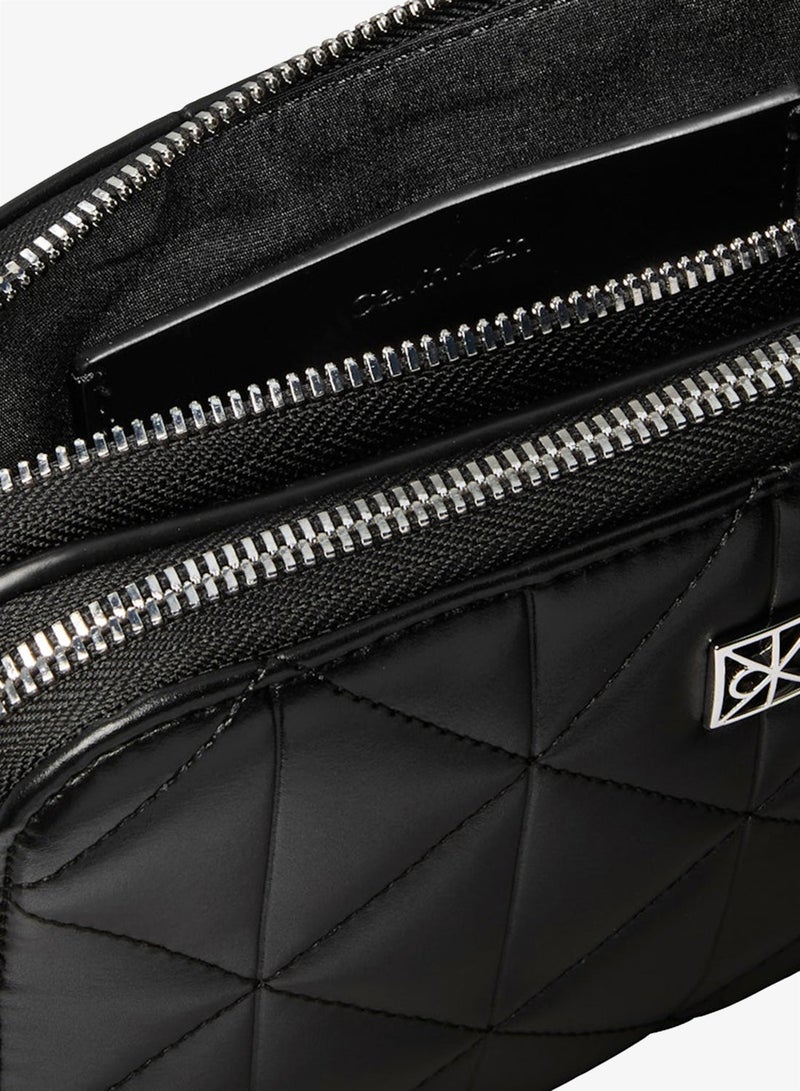 CALVIN KLEIN Double Zip Quilted Camera Bag - Image 4