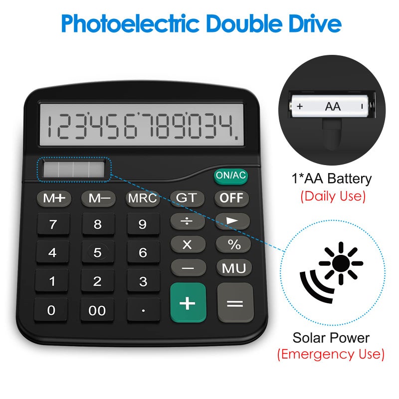 Helect Calculator, Standard Function Calculator (Black) - Image 3