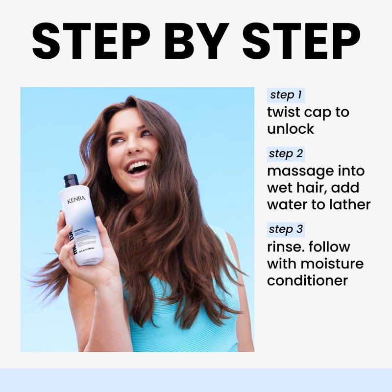 Kenra Professional Moisture Shampoo | Boost Hydration | Improve Manageability and Shine | Nourish Dry Hair | Color Safe | Efforless Detangling | Normal to Dry Hair | 10.1 fl. oz. - Image 4