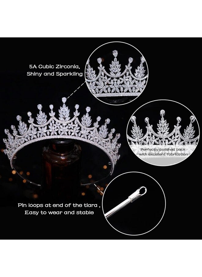 Jorsnovs - Cubic Zirconia Wedding Bridal Crowns Princess Sweet 16 Cz Tiaras Quinceanera Birthday Hair Accessories For Women - Image 1