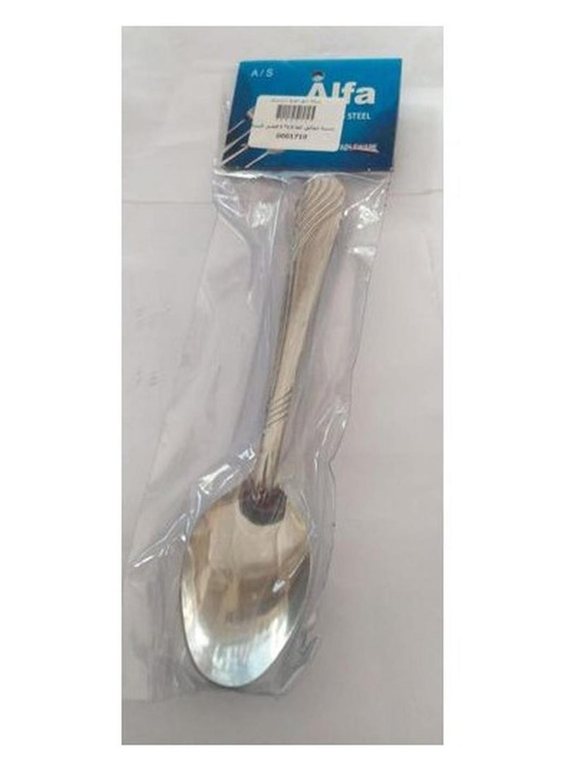 Dozen of Alpha spoons 12*1 small silver 0001711