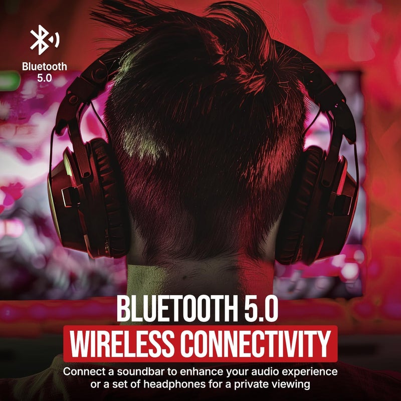 تلفزيون التخييم الذكي LED مقاس 19 بوصة من Sniper – نظام webOS – بلوتوث 5.0، واي فاي، جهاز استقبال Freeview، جهاز استقبال الأقمار الصناعية، البث المباشر والتقاط البث، 3 منافذ HDMI، 2 منفذ USB، مشغل الوسائط المتعددة، عالي الدقة - Image 4