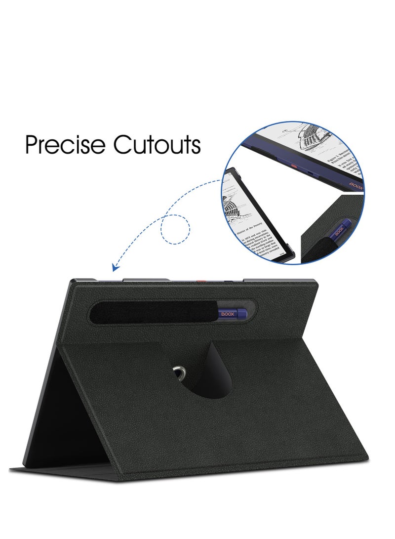 My Choice Book Folio Case for Boox Note Air 2/Air 2 Plus Tablet 10.3" (2021 Released),Lightweight Smart Case with Pencil Holder- Black - Image 2