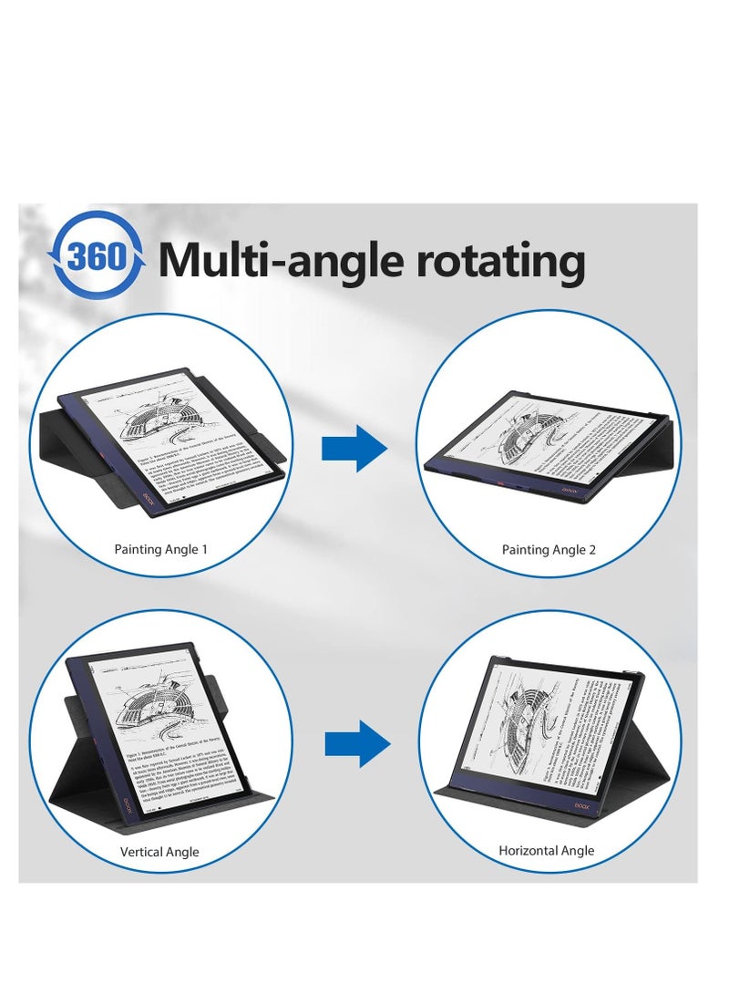 My Choice Book Folio Case for Boox Note Air 2/Air 2 Plus Tablet 10.3" (2021 Released),Lightweight Smart Case with Pencil Holder- Black - Image 4