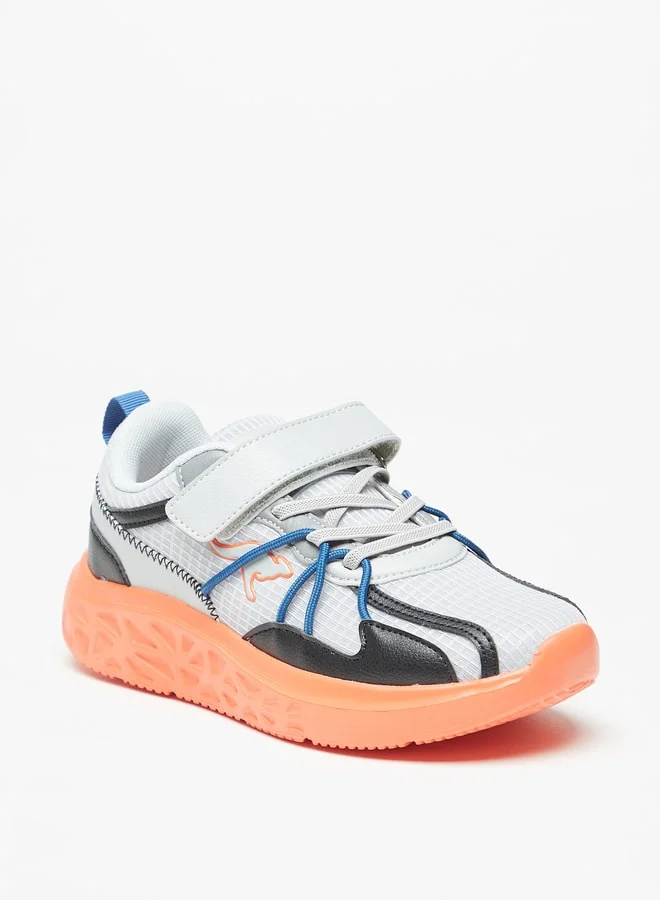 kangaROOS Boys Colourblock Sports Shoes With Hook And Loop Closure
