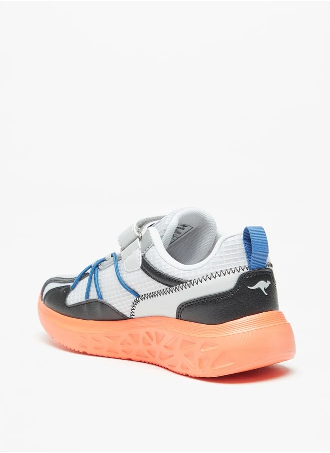 كانغاروس Boys Colourblock Sports Shoes With Hook And Loop Closure