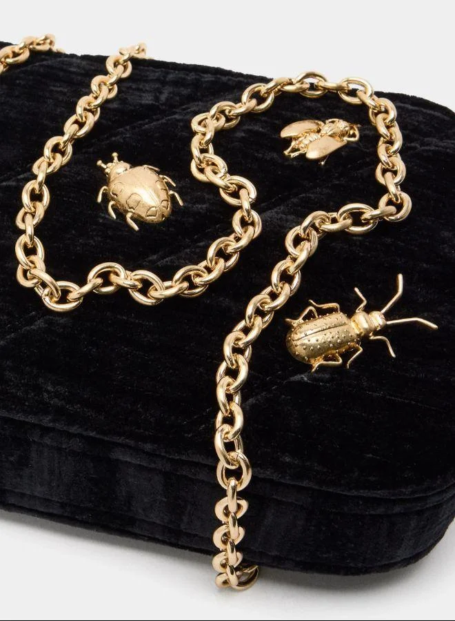 بارفوا حقيبة حفلات مخملية مليئة بالحشرات