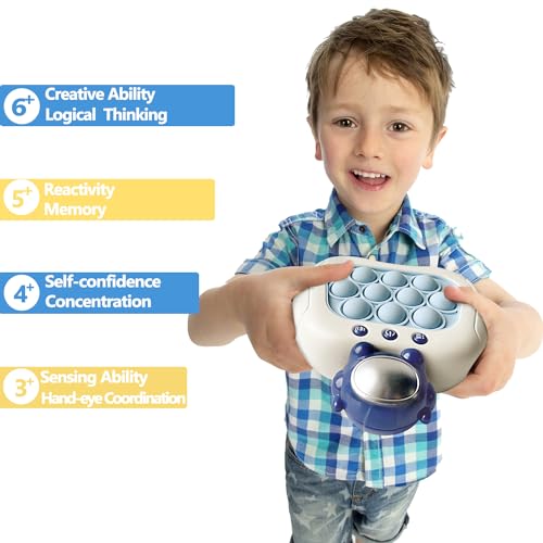 Intoypad Pop The Target! Handheld Speed Push Game Machine: A Fun Multiplayer Game for Family. Sensory Fidget Toy Christmas Toys Gifts for 6 7 8 9 10 11 12 Years Old Kids Road Trip Car Games Astronaut - Image 2