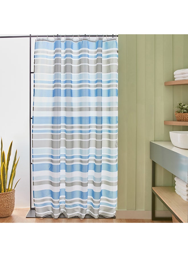 هوم بوكس ستارة حمام بوليستر مع 12 خطاف من أمارا - 180×200 سم - Image 1