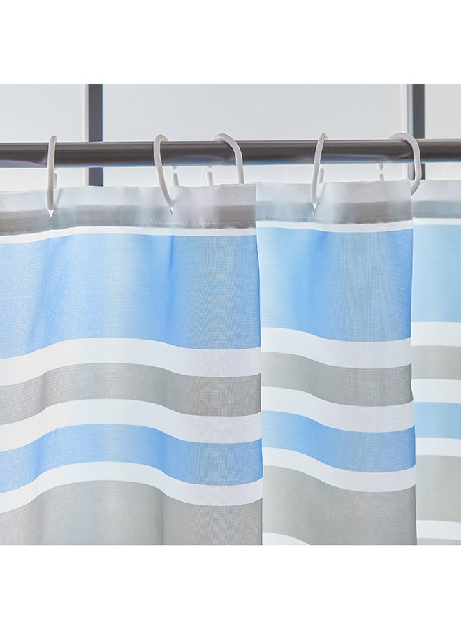 هوم بوكس ستارة حمام بوليستر مع 12 خطاف من أمارا - 180×200 سم - Image 2