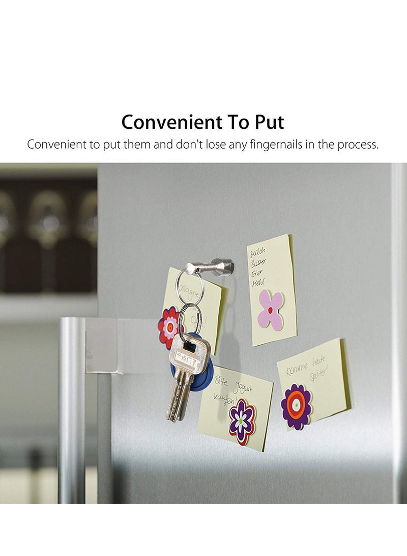 Excefore Metal Magnet Keychain 4 Pack, Metals Test Magnet Hanging Keys Holders, Strong Magnetic Pendant Weight Key Chain, Jewelry Test Magnet, Pocket Keyring Magnet Holder with Split Ring - Image 4