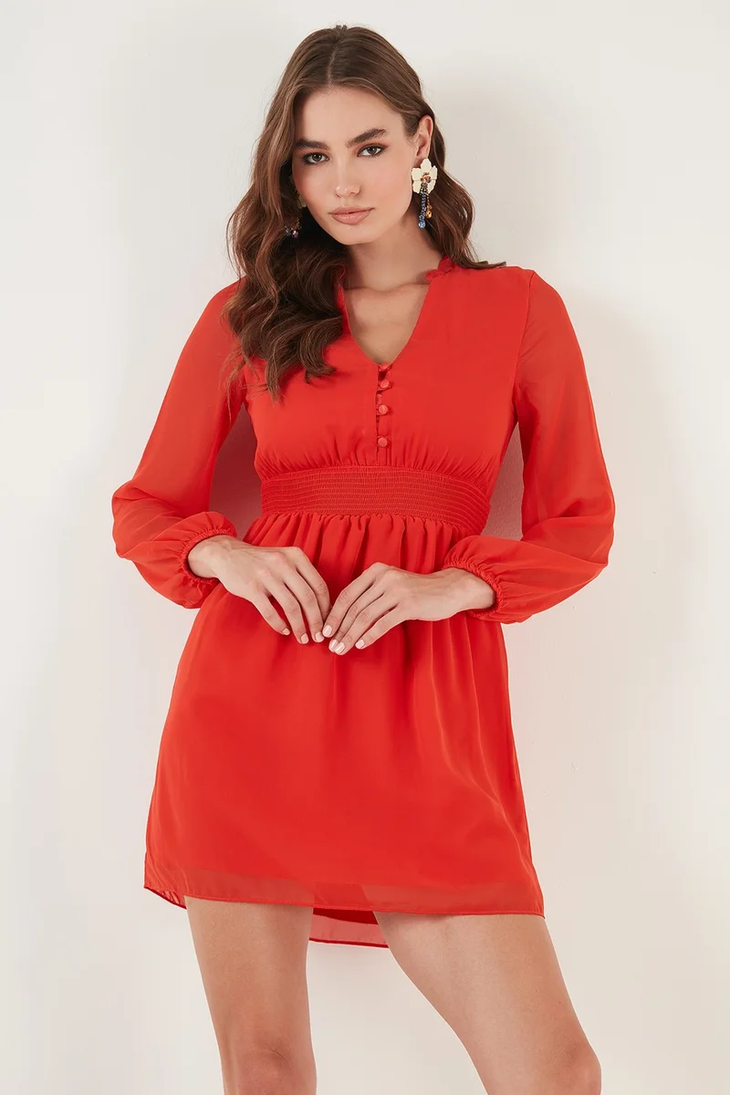 Lela Shirred Waist Mini Dress