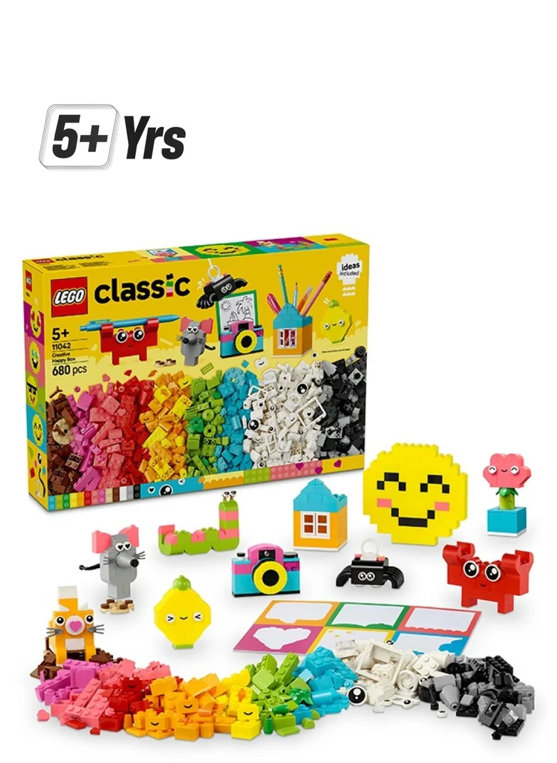 ليغو Classic Creative Happy Box Colourful Building Bricks Toy 11042 (680) Pieces