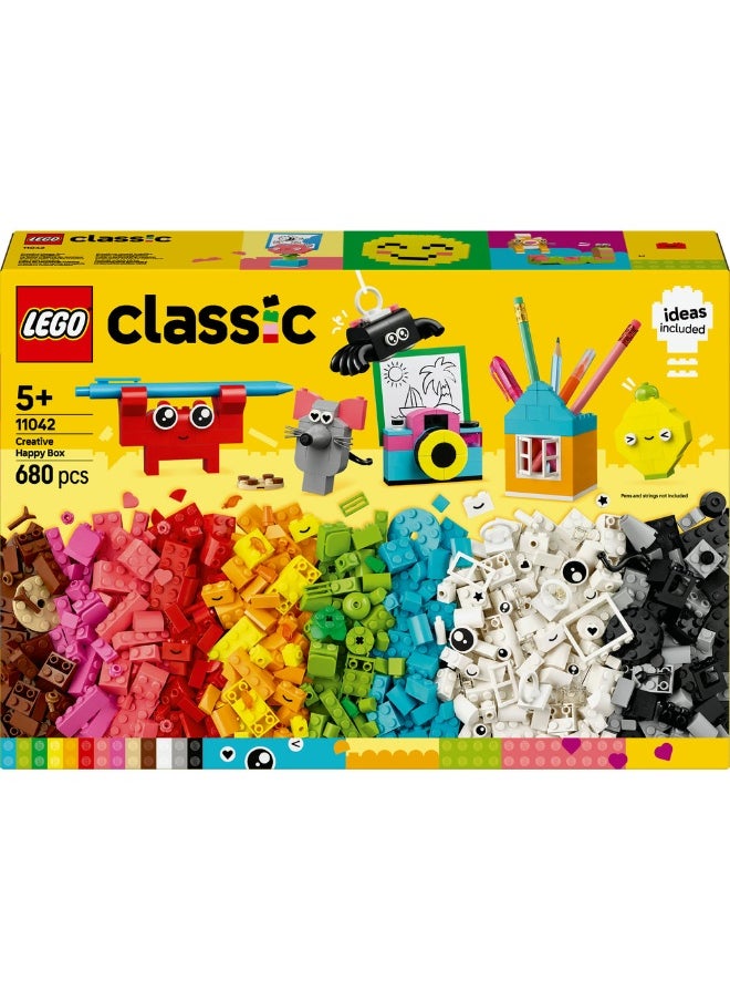 LEGO Classic Creative Happy Box Colourful Building Bricks Toy 11042 (680) Pieces  - Image 2