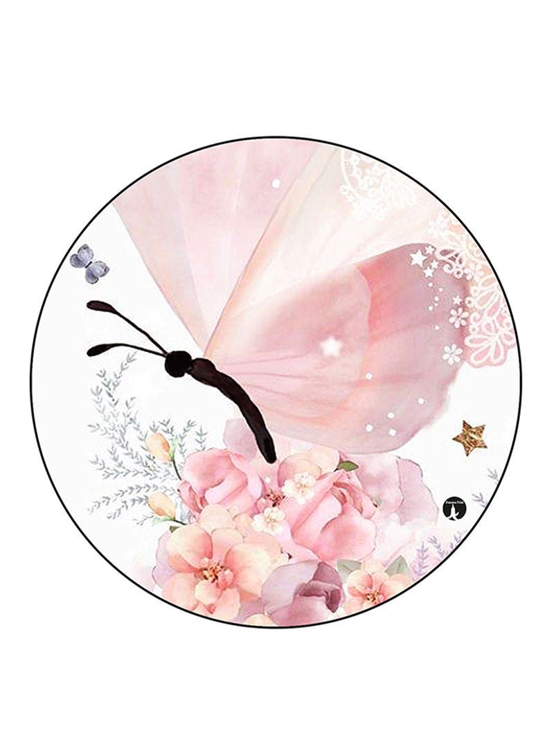 Butterfly Printed Mouse Pad Multicolour