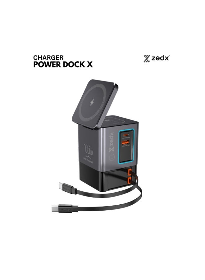 zedx Power Dock X Fast Charger 6 in 1 Power Combo Tower - Image 3