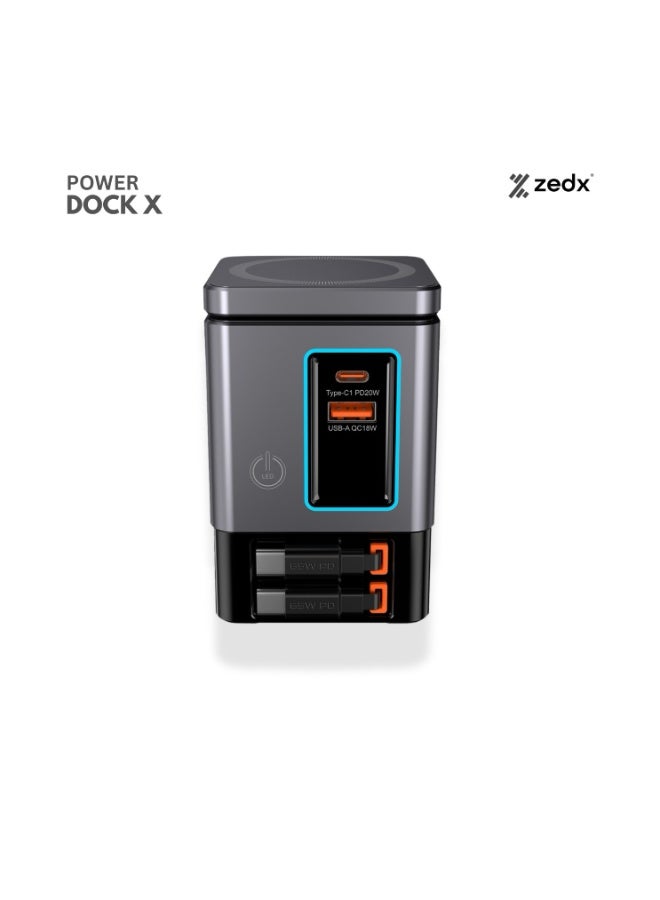 zedx Power Dock X Fast Charger 6 in 1 Power Combo Tower - Image 2