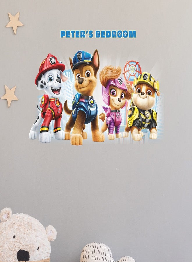 RoomMates RMK5122GM Paw Patrol Peel and Stick Giant Wall Decals with Alphabet for Personalization - Image 1
