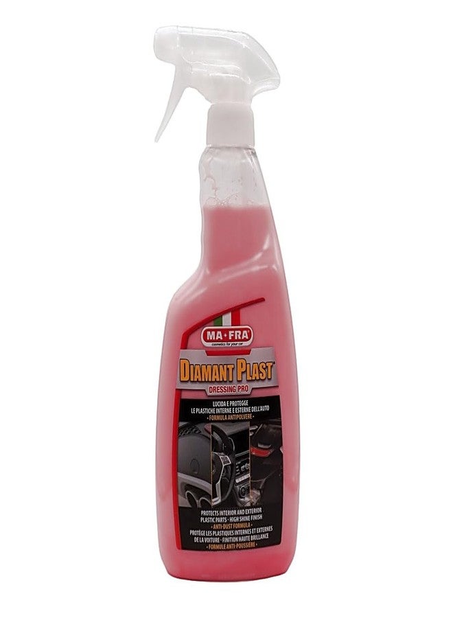 Mafra, Diamant Plast Dressing Pro, Renews, Polishes and Protects Interior and Exterior Bodies, with Carnauba Wax, Grease-free Anti-Dust Formula, 750 ml