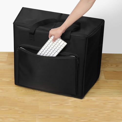 Buwico BUBM Multi-pocket Large Capacity Desktop PC Computer Travel Storage Carrying Case Bag Organizer for 27 Inch Computer Main Processor Monitor Keyboard and Accessories(Size：XL) - Image 5