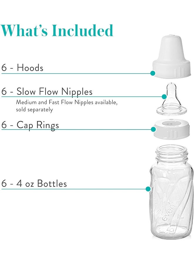 Evenflo Feeding Classic Glass Twist Bottles, 4 Ounce (Pack of 6) - Image 3