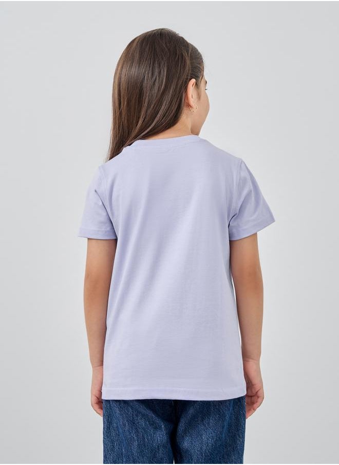 Styli Styli Girls Graphic Print Short Sleeve T-Shirt  - Image 4