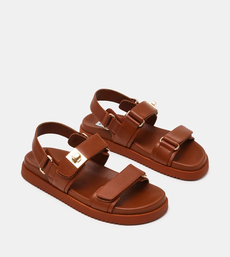 STEVE MADDEN Mona Textured Slingback Comfort Sandals