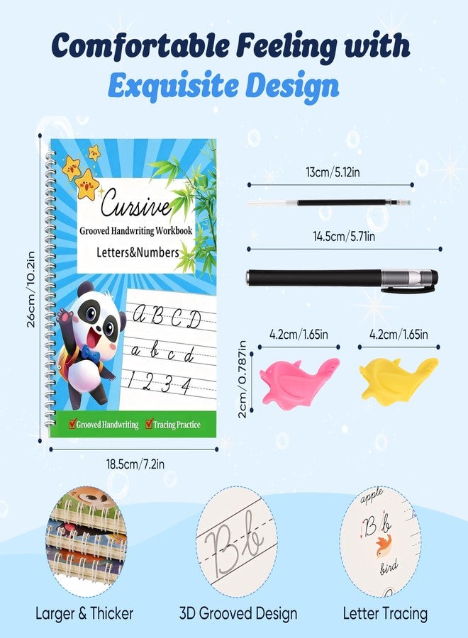 PEOCEFOY Grooved Cursive Handwriting Workbook for Beginners Kids Ages 8-12 | Cursive Writing Practice Book | Magic Ink Cursive Books with Riddles, Stories & Quotes | Handwriting Without Tears Cursive - Image 2