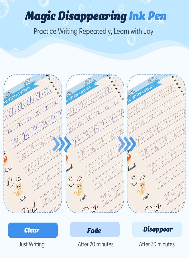 PEOCEFOY Grooved Cursive Handwriting Workbook for Beginners Kids Ages 8-12 | Cursive Writing Practice Book | Magic Ink Cursive Books with Riddles, Stories & Quotes | Handwriting Without Tears Cursive - Image 4