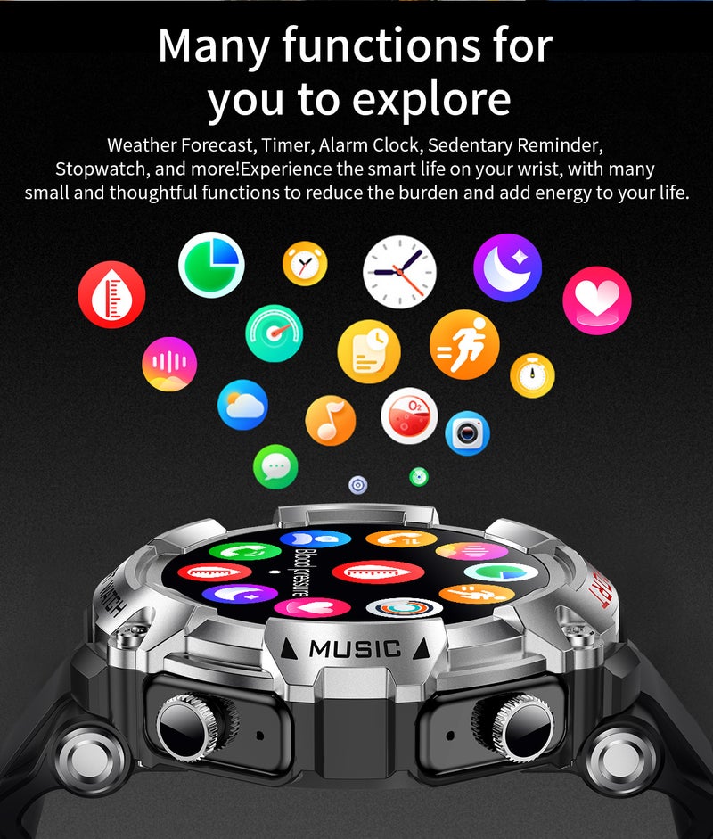 LEMFO T96 Local Music TWS Dual Bluetooth Headset Smartwatch - Image 5