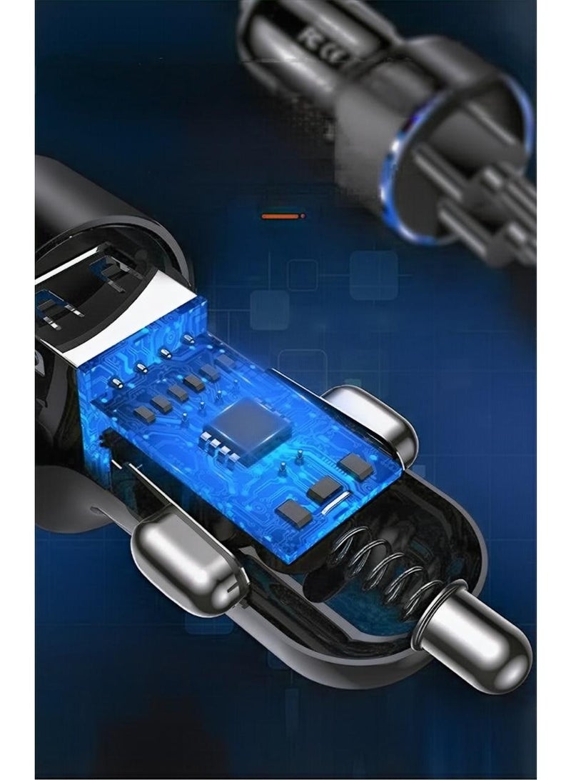 2-Port USB Super Fast Charging Aluminum Alloy Car Charger,  Car Power Adapter Supports 12-24V Universal Use  - Image 5