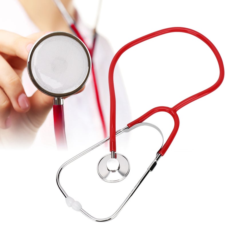 Professional Single Head Stethoscope Aluminium Alloy Heart Lung Detection Echoscope (Red) - Image 5