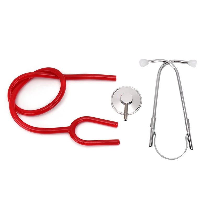 Professional Single Head Stethoscope Aluminium Alloy Heart Lung Detection Echoscope (Red) - Image 1