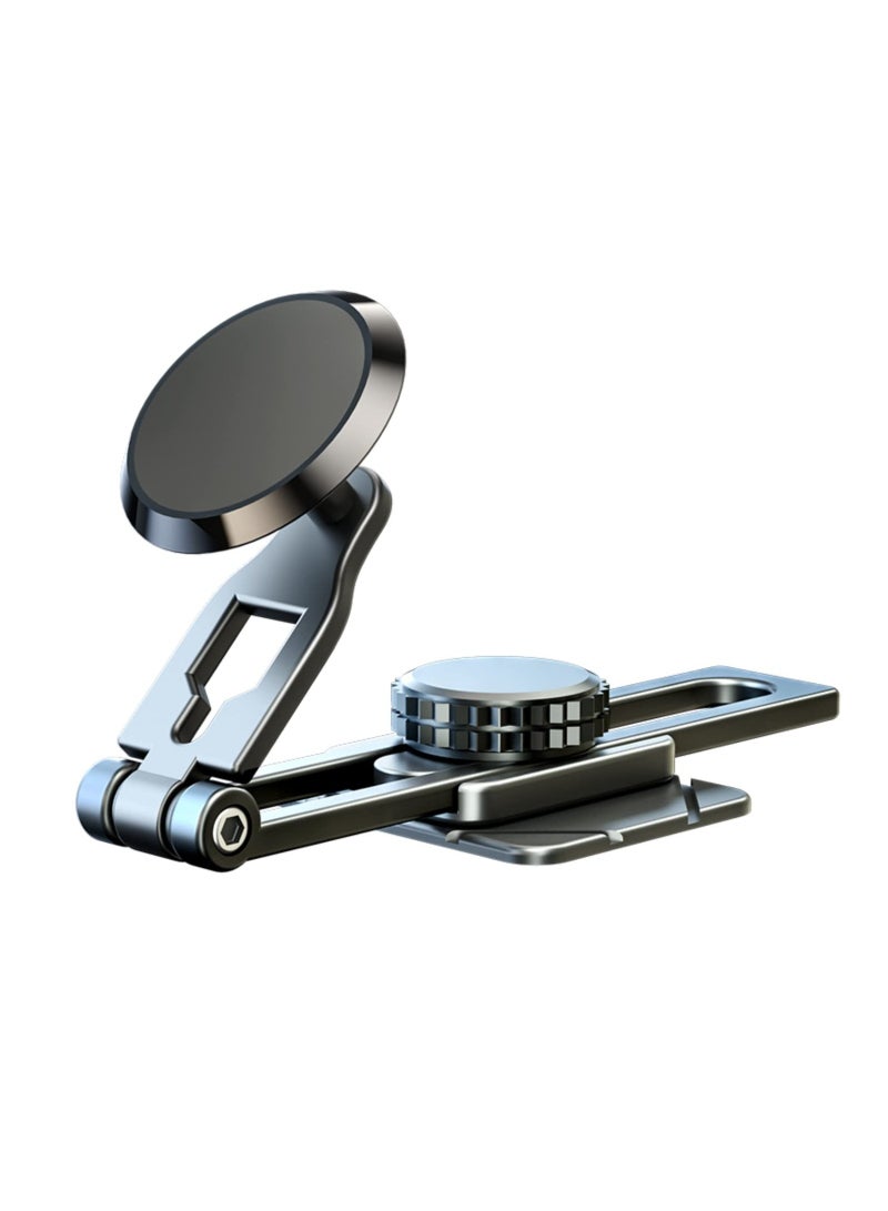 SYOSI Magnetic Car Phone Holder Mount for Car, Alloy Folding Car Phone Mount Folding Magnetic Phone Mount Magnetic Phone Holder Universal Dashboard Phone Holder for iPhone Samsung All Phones - Image 1
