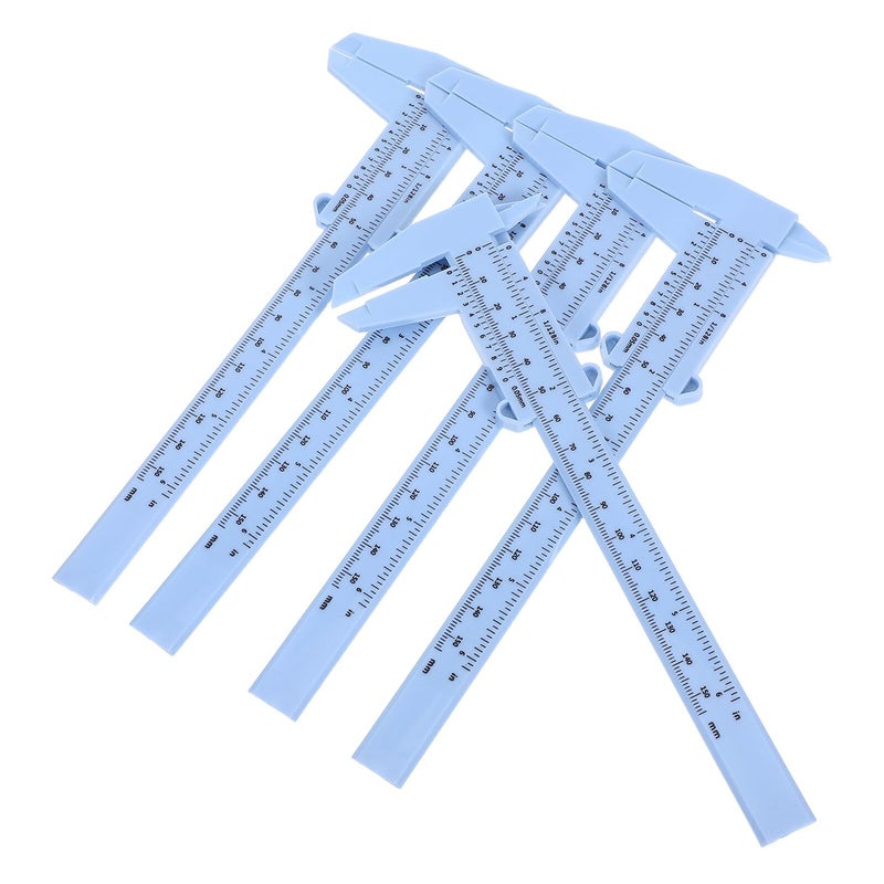 4Pcs Plastic Vernier Calipers 0 150mm Sliding Gauge Educational Science Measuring Tool - Image 2