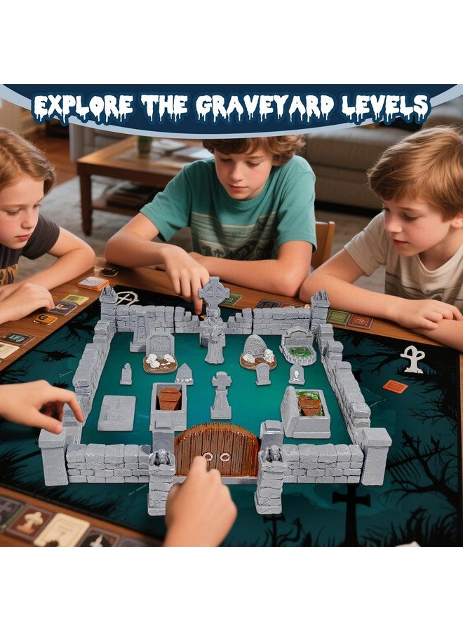 Warmtree 38 Pcs Graveyard Terrain Miniatures Set, Tabletop Terrain Mini Tombstones, Miniature Figurines Accessories for 28mm Miniatures Wargame Scene Diorama Supplies Accessory - Image 3