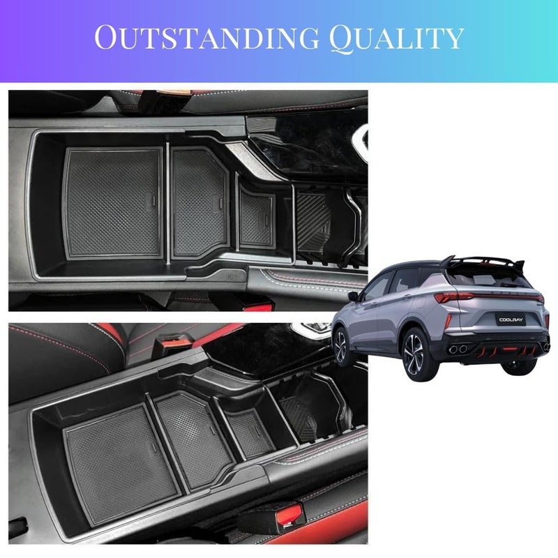  تي ار اكس اوتو منظم مسند الذراع المركزي TRX AUTO لسيارة جيلي كولراي (2020، 2021، 2022، 2023) | منظم صندوق التخزين المركزي | ملحقات جيلي كولراي - Image 3