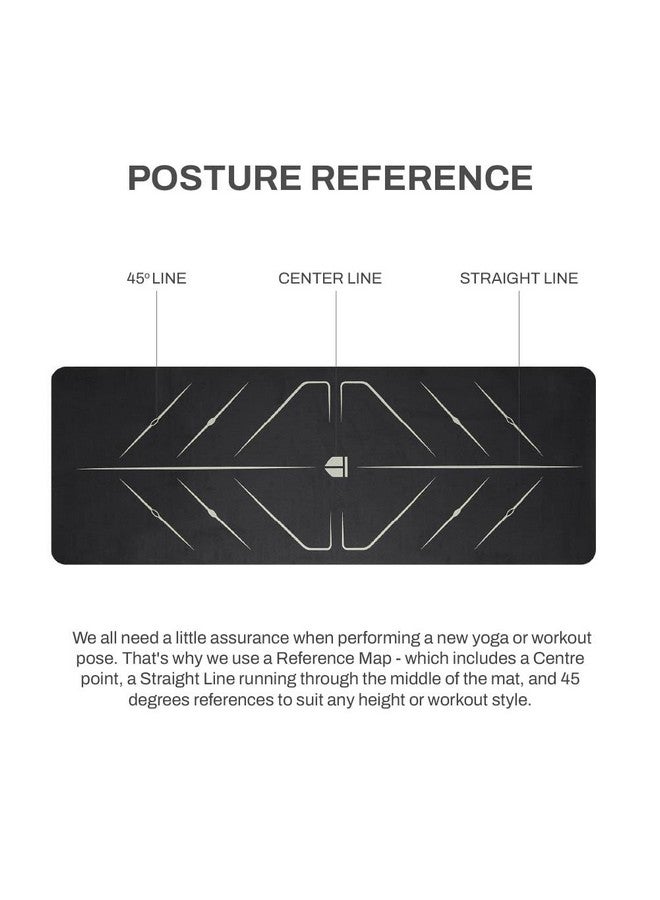 TEGO حصيرة يوغا تيغو الأساسية (أسود ذهبي) | حصيرة TPE سميكة 8 مم مع خطوط مرجعية للوضعية | مضادة للميكروبات، غير قابلة للانزلاق، خفيفة الوزن وقابلة للحمل مع حقيبة | حصيرة يوغا مناسبة للمبتدئين | 72/78 × 26 بوصة | حصيرة صديقة للمفاصل - Image 5