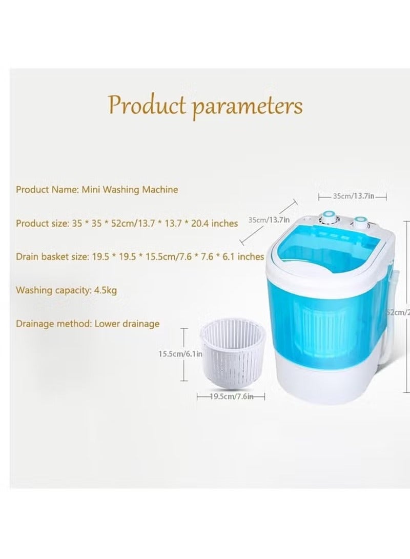 JAJEEK All-in-One Mini Washing Machine – Compact & Portable Washer with Dryer Basket Combo (Color 2) – Perfect for Small Loads, Apartments, Dorms, Travel & Small Spaces – Energy Efficient, Space-Saving, and Easy to Use  - Image 3