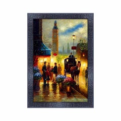 PNF pnf Poster And Frames Eiffel Tower Landscape Scenery Wooden Photo Frame With Acrylic Sheet | Living Room, Bedroom | Home Decoration Item | Best Gifting Option (10x14inch Multicolour,Synthetic) 884  - Image 1
