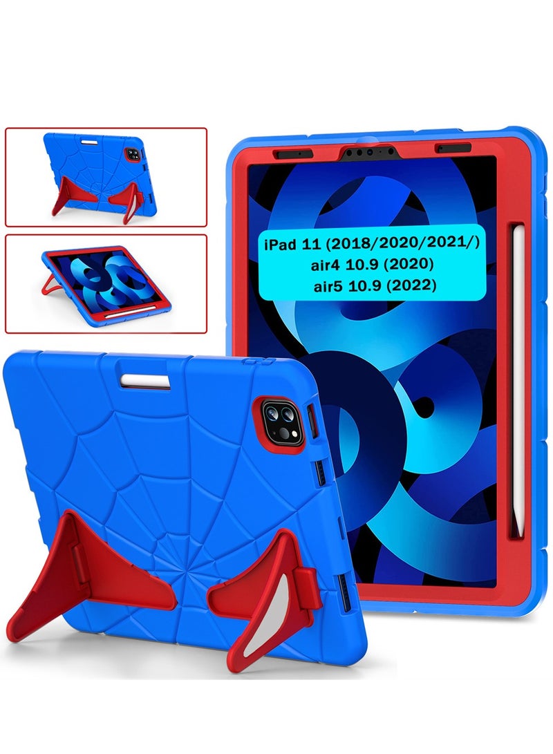 Spider Style Case Compatible for iPad Pro 11 Inch(2018/2020/2021/2022)/iPad Air 4th Gen 10.9 Inch(2020)/iPad   Air 5th Gen 10.9(2022) Shockproof Protective Cover with Pencil Holder Shoulder Strap Ki - Image 1