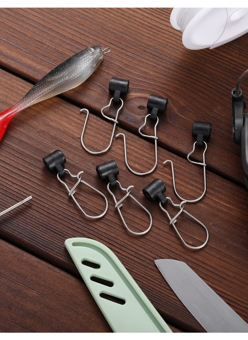 Excefore - 50 Pieces Fishing Line Sinker Slides with Duo Lock Fishing Clips with Duo Lock Clips and Hooked Snaps for Easy Tackle Connection - Image 1