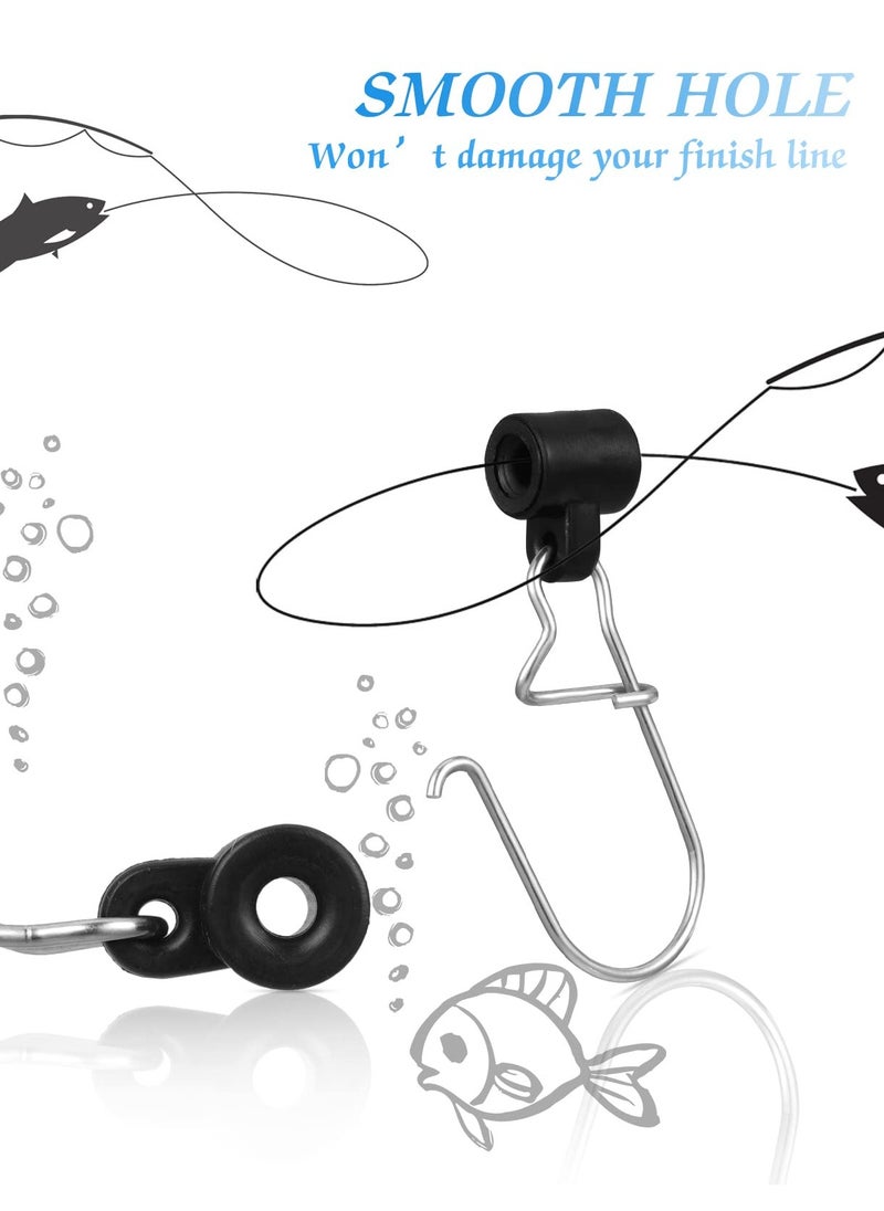 Excefore - 50 Pieces Fishing Line Sinker Slides with Duo Lock Fishing Clips with Duo Lock Clips and Hooked Snaps for Easy Tackle Connection - Image 1